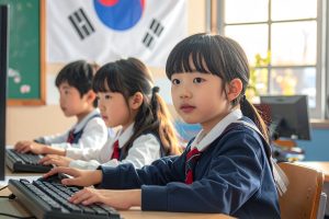 Güney Koreli öğrenciler. Adobe Firefly ile hazırlandı.