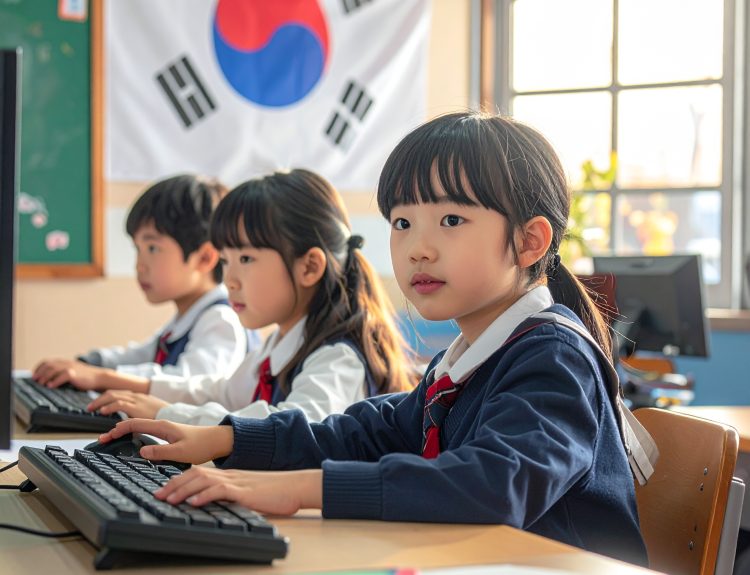 Güney Koreli öğrenciler. Adobe Firefly ile hazırlandı.